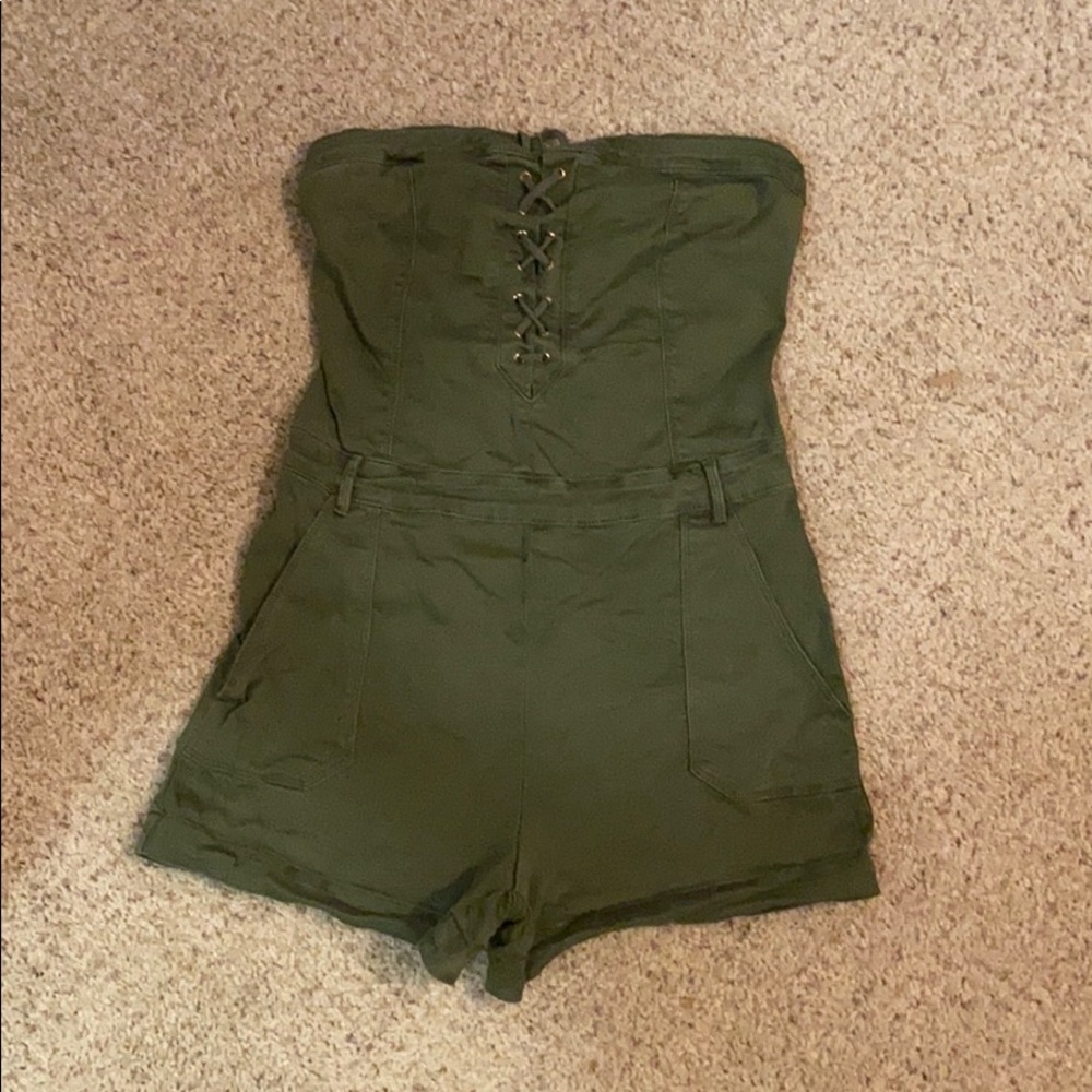 Army green stretchy jumpsuit